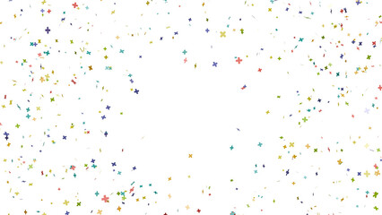 Rainbow Love: 3D Confetti Celebration. elebrate love in all its forms with this 3D scene featuring rainbow and shape confetti, symbolizing the LGBTQ+ community's boundless spirit.