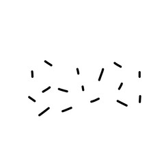 black confetti sprinkles decoration