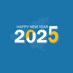 Happy New Year 2025 premium editable text effect Vector illustration template
