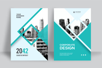 City Background Business Book Cover Design Template