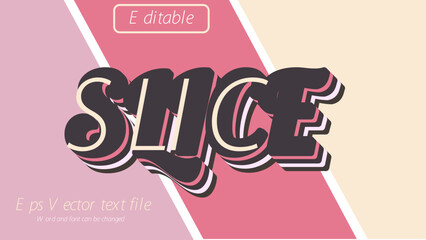 Slice 3d editable text effect with slide effect