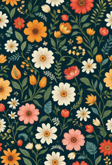 Obraz premium Collection of seamless patterns for fabric design. 
