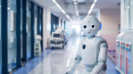 Robotics and AI assisting in various industries, from retail to healthcare