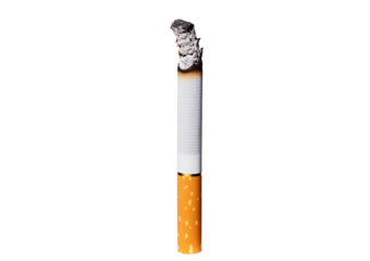 Cigarette isolated on transparent and white background.