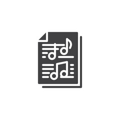 Sheet music vector icon