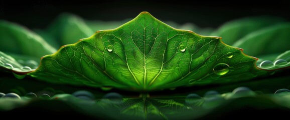 Close-Up Of Intricate Leaf Patterns Indicating Monocotyledon Or Dicotyledon, Showcasing Nature'S Detailed Beauty