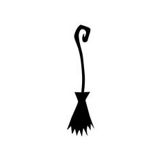 witch's broomstick silhouette