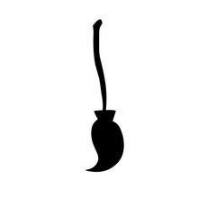 witch's broomstick silhouette