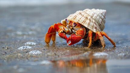 hermit crab on the beach