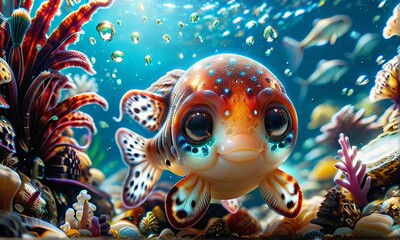 Colorful Octopus Pup