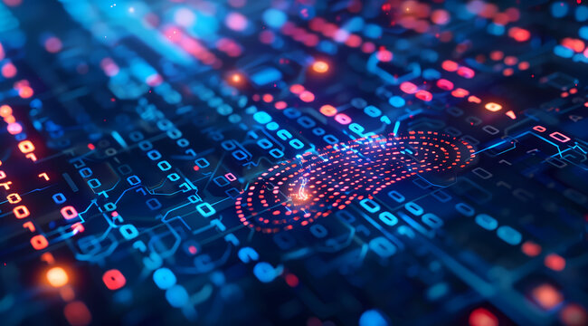 Digital fingerprint technology ensures secure access through biometric authentication, protecting data privacy and enhancing cybersecurity