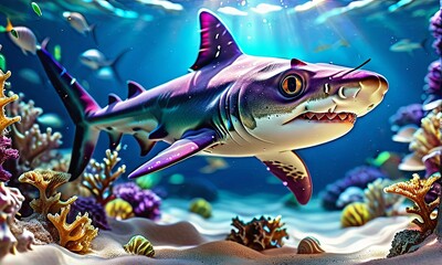 Fototapeta premium Playful Shark Pup