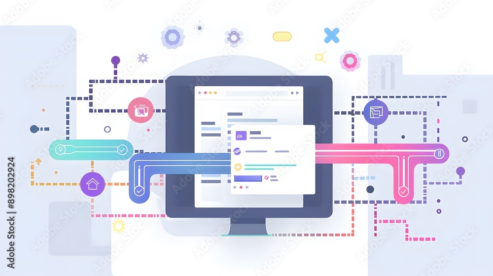 Poster an automated ci pipeline, illustrating code integration, testing, and validation processes to ensure