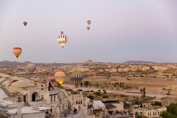 Hot Air Balloons Over Fairy Chimneys in Cappadocia