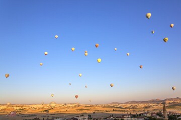 Hot Air Balloons Over Fairy Chimneys in Cappadocia