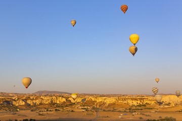 Hot Air Balloons Over Fairy Chimneys in Cappadocia