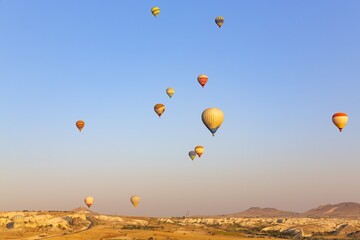 Hot Air Balloons Over Fairy Chimneys in Cappadocia