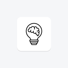 Creative Brain line icon , vector, pixel perfect, illustrator file