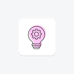 Idea Setting color shadow thinline icon , vector, pixel perfect, illustrator file