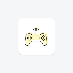 Gamepad color shadow thinline icon , vector, pixel perfect, illustrator file
