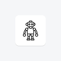 Robot line icon , vector, pixel perfect, illustrator file