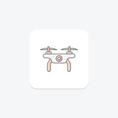 Drone lineal color icon , vector, pixel perfect, illustrator file