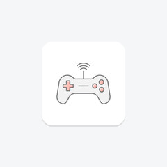 Gamepad lineal color icon , vector, pixel perfect, illustrator file