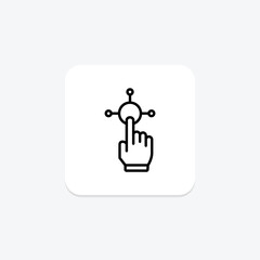 Interaction line icon , vector, pixel perfect, illustrator file