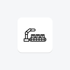 Industrial Robot line icon , vector, pixel perfect, illustrator file