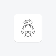 Fototapeta premium Robot thinline icon , vector, pixel perfect, illustrator file