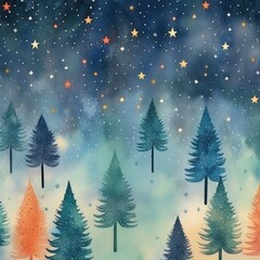Obraz premium Magic christmas backgrounds outdoors pattern.