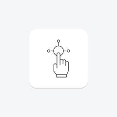Interaction thinline icon , vector, pixel perfect, illustrator file