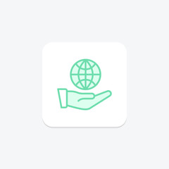 Global Services duotone line icon , vector, pixel perfect, illustrator file