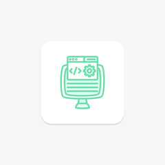 Web Development duotone line icon , vector, pixel perfect, illustrator file