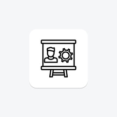 Project management line icon , vector, pixel perfect, illustrator file