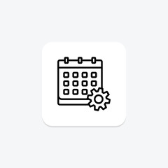 Event Processing line icon , vector, pixel perfect, illustrator file