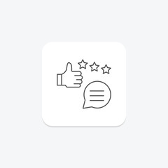 Feedback thinline icon , vector, pixel perfect, illustrator file