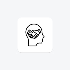 Empathy line icon , vector, pixel perfect, illustrator file