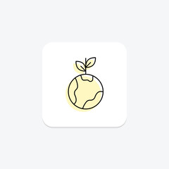 Sustainability color shadow thinline icon , vector, pixel perfect, illustrator file