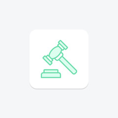 Justice duotone line icon , vector, pixel perfect, illustrator file