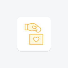 Generosity duotone line icon , vector, pixel perfect, illustrator file