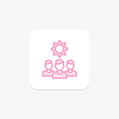 Teamwork duotone line icon , vector, pixel perfect, illustrator file