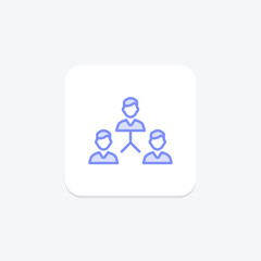 Collaboration duotone line icon , vector, pixel perfect, illustrator file