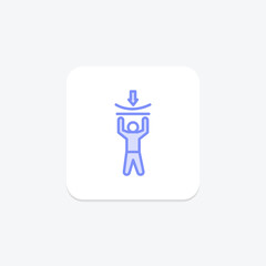 Resilience duotone line icon , vector, pixel perfect, illustrator file