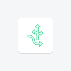 Flexibility duotone line icon , vector, pixel perfect, illustrator file