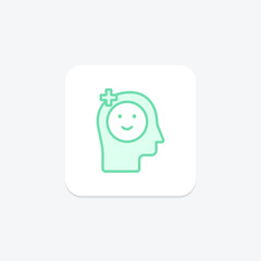 Optimism duotone line icon , vector, pixel perfect, illustrator file