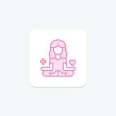 Well-being duotone line icon , vector, pixel perfect, illustrator file