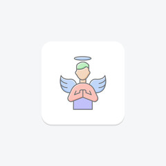 Humility lineal color icon , vector, pixel perfect, illustrator file