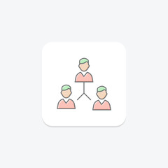 Collaboration lineal color icon , vector, pixel perfect, illustrator file