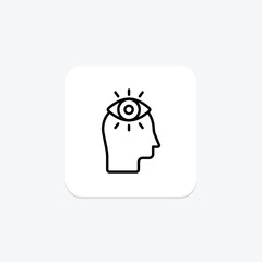 Vision line icon , vector, pixel perfect, illustrator file